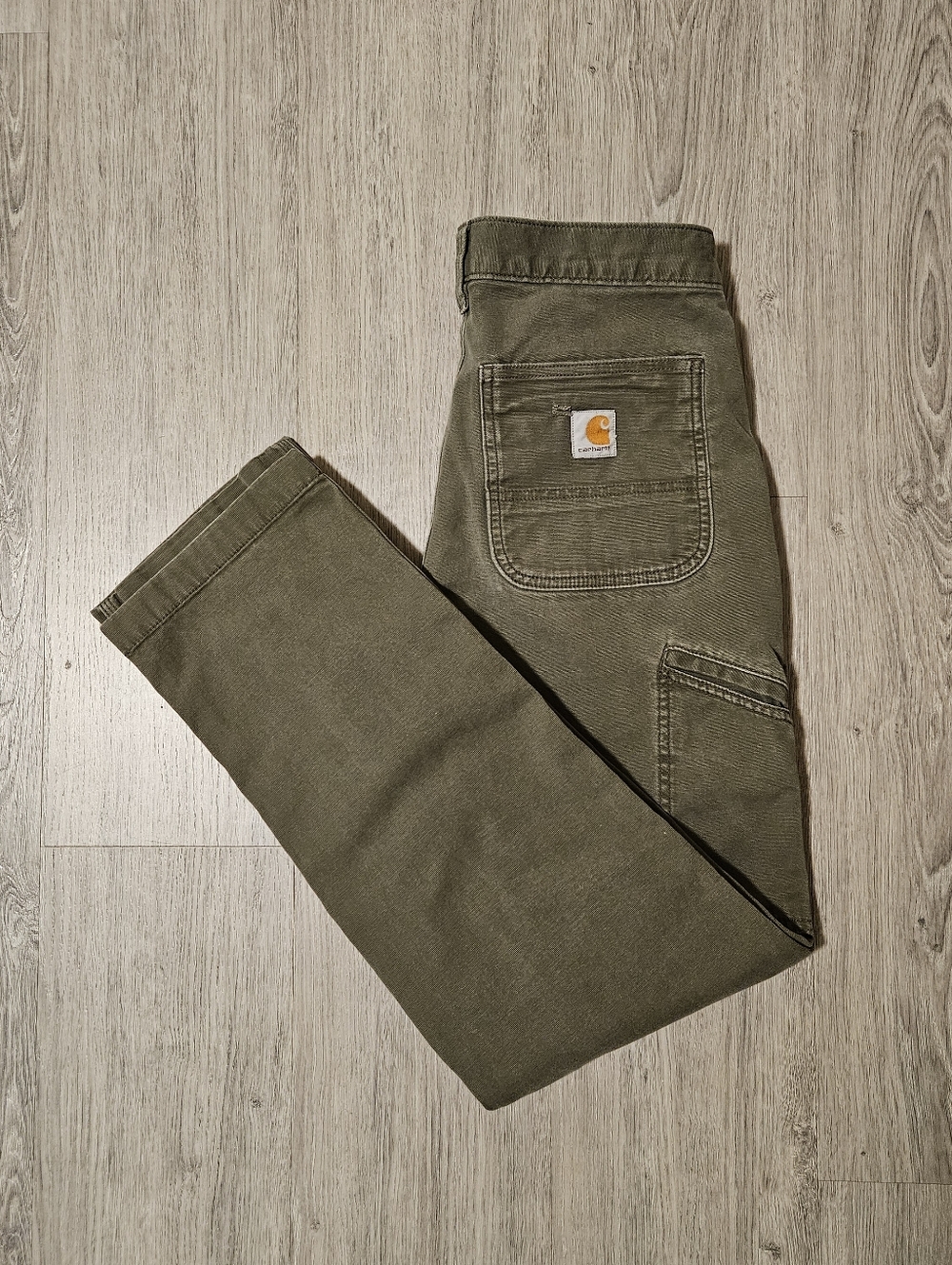 Carhartt Men's 30x32 Olive Green Double Knee Carpenter Work Pants